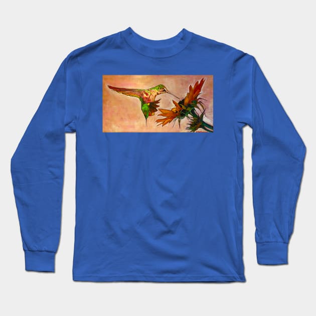 Hummingbird Long Sleeve T-Shirt by Raybomusic01